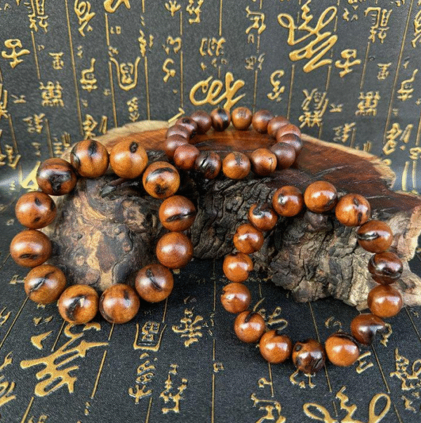 Lightning-struck wood bracelet, authentic old material bracelet, cultural plaything bracelet, men's bracelet, for playing and admiring - Image 2