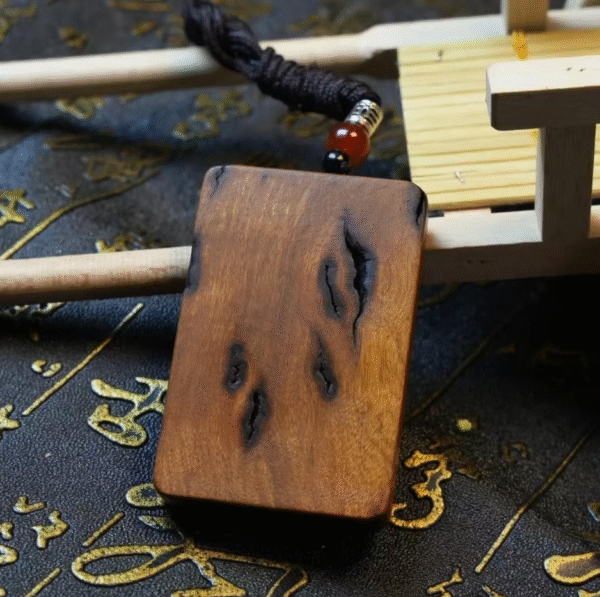 Lightning-struck natural jujube wood cross, Tianjing pendant, Ziwei amulet, necklace, keychain, hand-carved - Image 2