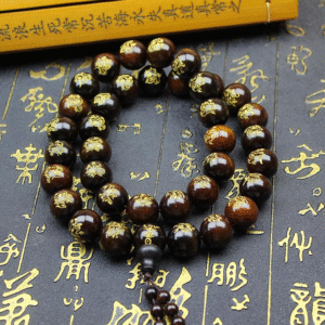 Lightning-struck jade-like jujube wood bracelet, featuring the Thirty-Six Generals, handheld prayer beads, handheld ornament, and gold-embossed portable jewelry