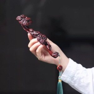 Thunder - Kissed Red Sandalwood Ruyi: The Ancient Symbol of Prosperity & Protection