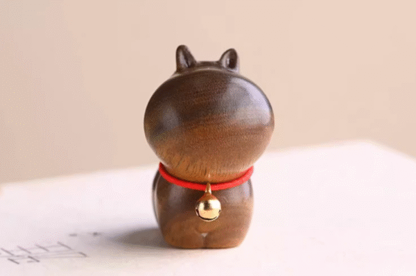 Thunder - Struck Wood Little Hippo Figurine: Cute Animal Decor & Handheld Playpiece - Image 2