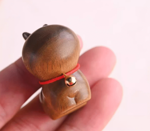 Thunder - Struck Wood Little Hippo Figurine: Cute Animal Decor & Handheld Playpiece - Image 4