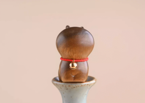 Thunder - Struck Wood Little Hippo Figurine: Cute Animal Decor & Handheld Playpiece - Image 5