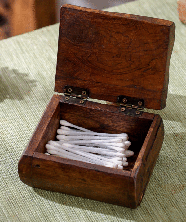 Thunder - Struck Wood Carved Box: Multipurpose Retro Storage for Jewelry, Business Cards & Decor - Image 6
