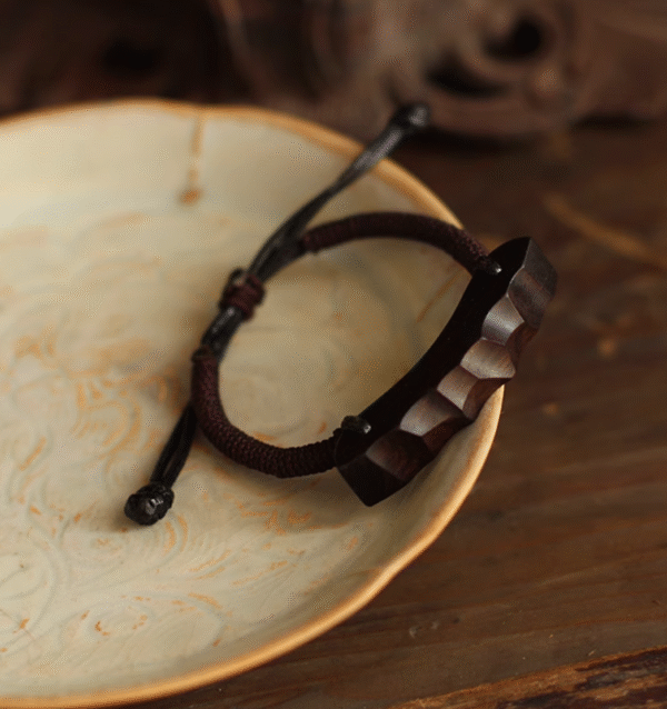 Thunderstruck Wood Bracelet - Handcrafted Natural Lightning-Struck Wooden Jewelry for Spiritual Protection - Image 4