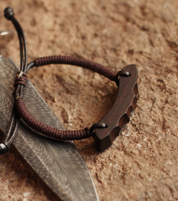 Thunderstruck Wood Bracelet - Handcrafted Natural Lightning-Struck Wooden Jewelry for Spiritual Protection - Image 6