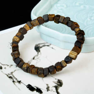 Thunderstruck Wood Healing Bracelet – Natural Energy Infused Jewelry for Daily Wellness