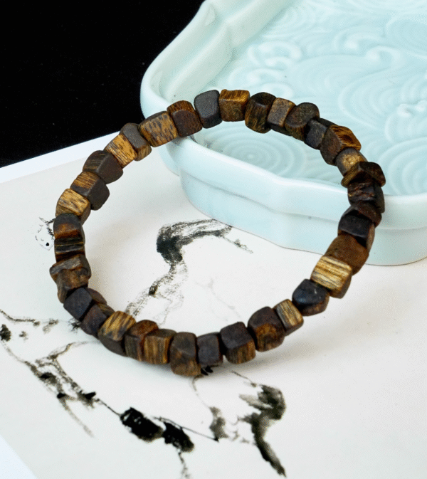 Thunderstruck Wood Healing Bracelet – Natural Energy Infused Jewelry for Daily Wellness