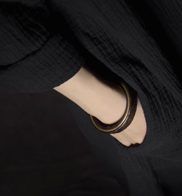 Handmade Thunderstruck Wood & Brass Cuff Bracelet: Unisex Retro Ethnic - Style Jewelry - Image 2