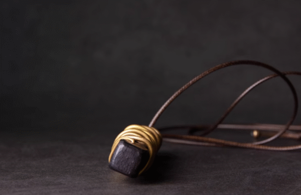 Handmade Thunderstruck Wood & Brass - Wrapped Pendant: Unisex Retro Ethnic - Style Necklace - Image 9