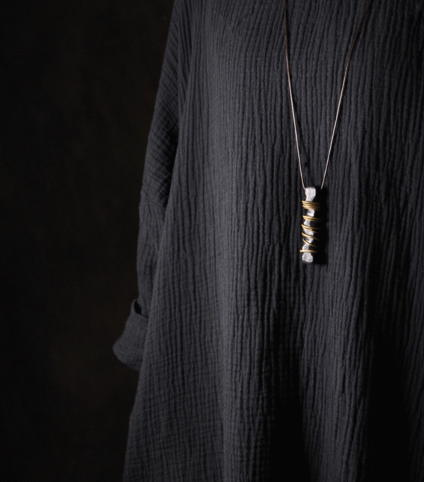 Handmade Thunderstruck Wood & Brass - Wrapped Pendant: Unisex Retro Ethnic - Style Necklace - Image 11