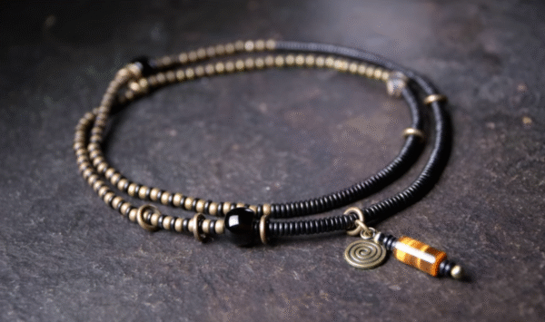 Handmade Thunderstruck Wood & Brass Multi - Layer Bracelet: Retro Mixed - Material Unisex Jewelry - Image 8