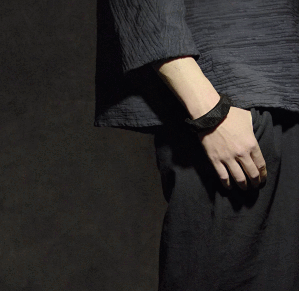 Handmade Thunderstruck Wood Open Cuff Bracelet: Retro Minimalist Unisex Jewelry - Image 5