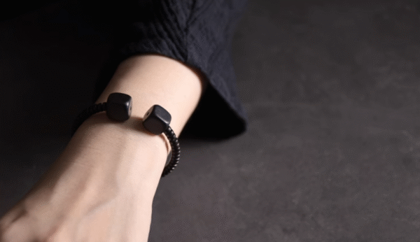 Handmade Thunderstruck Wood Open Cuff Bracelet: Minimalist Unisex Couple Jewelry - Image 3