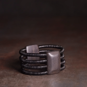 Handmade Thunderstruck Wood Multi - Strand Bracelet: Retro Minimalist Unisex Jewelry
