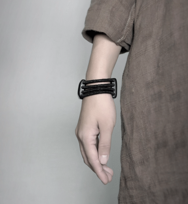 Handmade Thunderstruck Wood Multi - Strand Bracelet: Retro Minimalist Unisex Jewelry - Image 6
