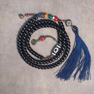 Ethnic - Style Thunderstruck Wood Bracelet Set with Agate & Brass Tassels: Multi - Layered Jewelry for Men & Women
