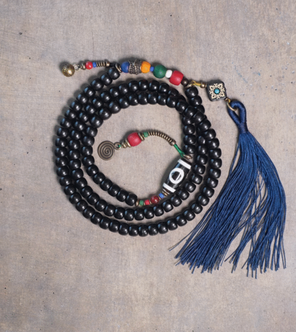 Ethnic - Style Thunderstruck Wood Bracelet Set with Agate & Brass Tassels: Multi - Layered Jewelry for Men & Women