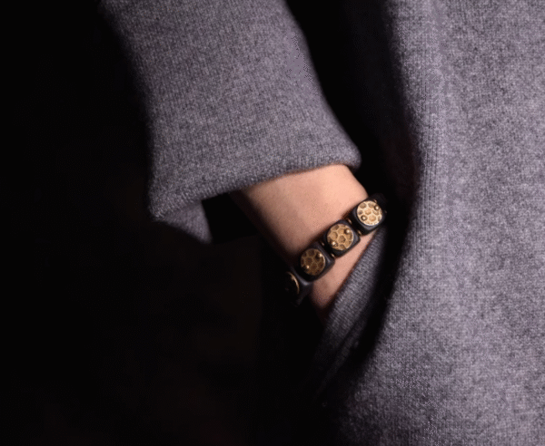 Handmade Thunderstruck Wood & Brass Bracelet: Chinese - Style Retro National Trend Jewelry for Men & Women - Image 2