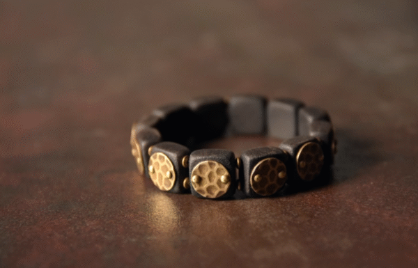 Handmade Thunderstruck Wood & Brass Bracelet: Chinese - Style Retro National Trend Jewelry for Men & Women - Image 4