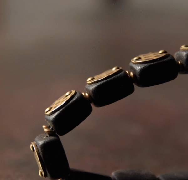 Handmade Thunderstruck Wood & Brass Bracelet: Chinese - Style Retro National Trend Jewelry for Men & Women - Image 9