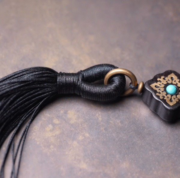 Handmade Thunderstruck Wood, Agate & Brass Multi - Circle Bracelet: Ethnic - Style Mysterious Unisex Jewelry - Image 7