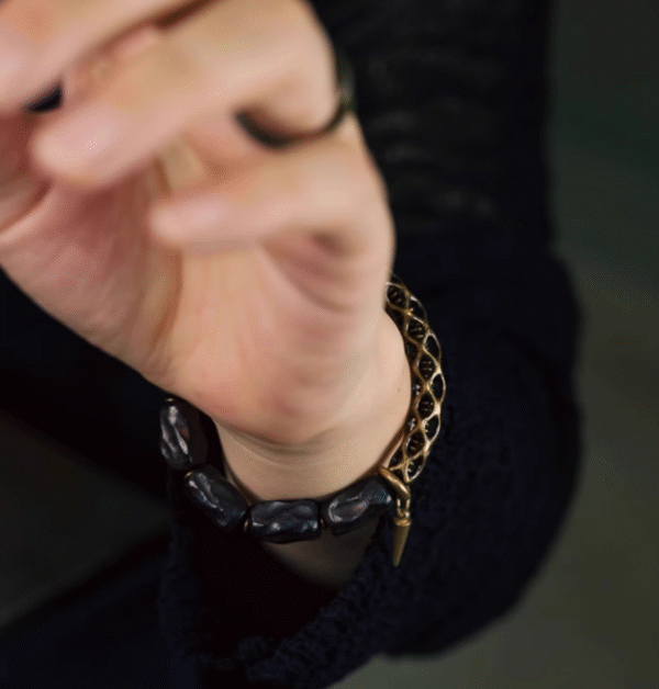 Handmade Thunderstruck Wood & Brass Double - Layer Bracelet: Mysterious Retro - Trend Unisex Jewelry - Image 5