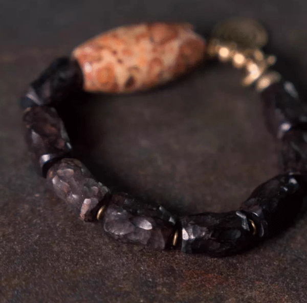 Handmade Thunderstruck Wood, Brass & Buddhist Relic Bracelet: Mysterious Chinese - Style Unisex Jewelry for the West - Image 7