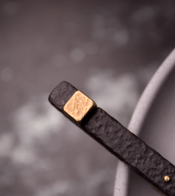 Handmade Thunderstruck Wood & Brass Bar Pendant Necklace: Mysterious Retro - Style Couples’ Jewelry - Image 5