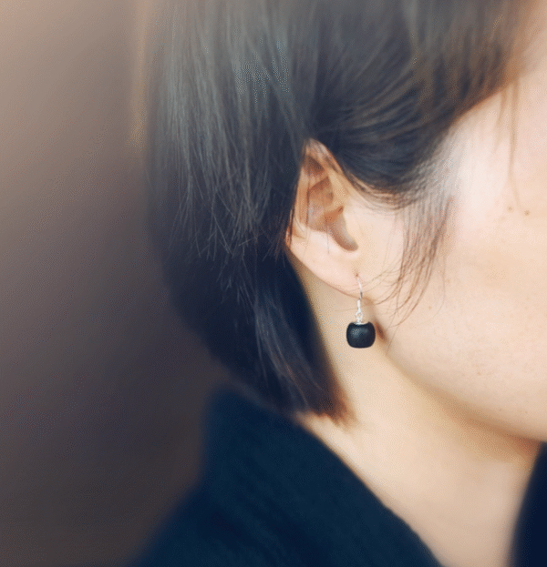 Handmade Thunderstruck Wood Spherical Drop Earrings: Mysterious Artisan - Crafted Retro Women’s Jewelry - Image 3