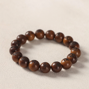 Lightning-struck jujube wood, twelve secret mantras, twelve secret talismans, handheld items, lightning-struck wood bracelet, cultural artifacts